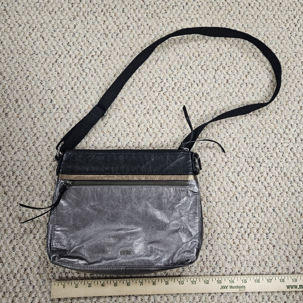 The Sak Sanibel Metallic Multi Leather Mini Crossbody Bag EUC